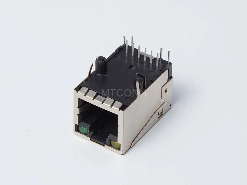 90°DIP 10P8C with shielding and a lamp RJ45 Connector