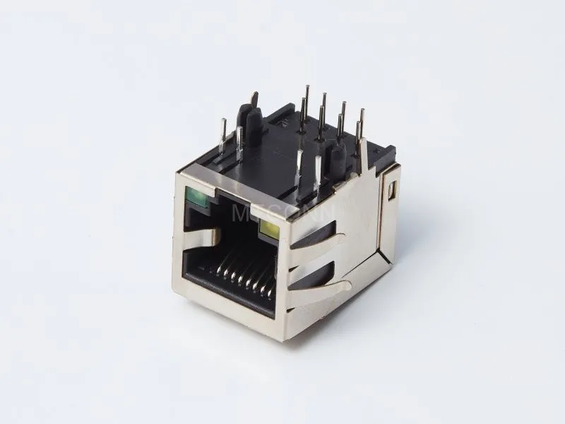 90°DIP 8P8C TAB-DOWN RJ45 Connector
