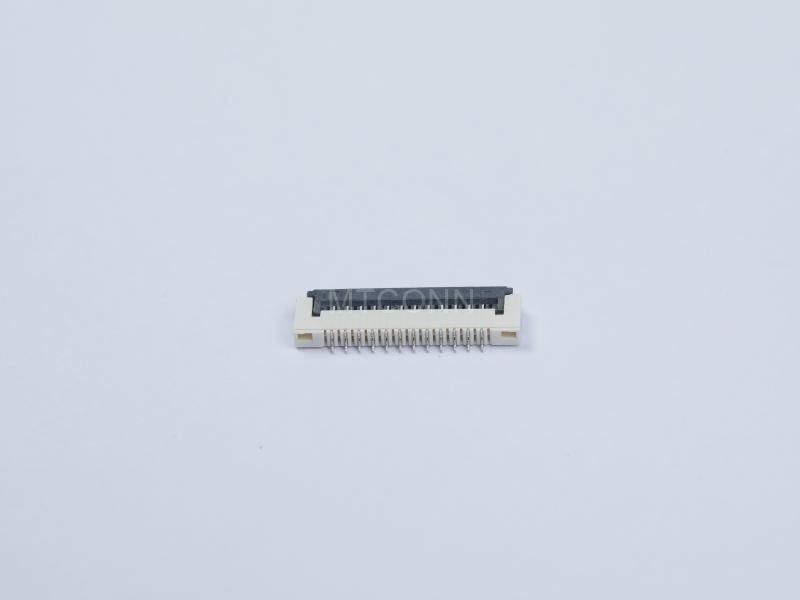 FPC Connector 1.0mm Pitch 12Pin 1.53mm Height Right Angle SMT Front Insert Back Lock