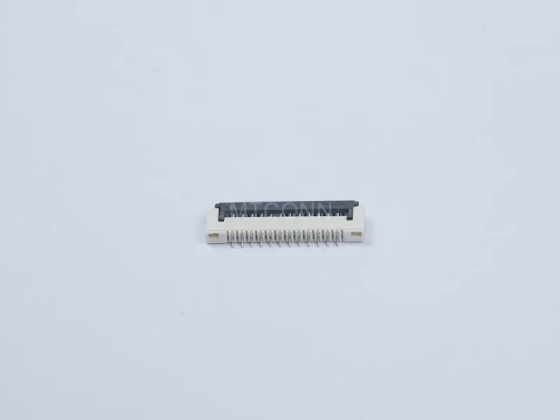 FPC Connector 1.0mm Pitch 12Pin 1.53mm Height Right Angle SMT Front Insert Back Lock