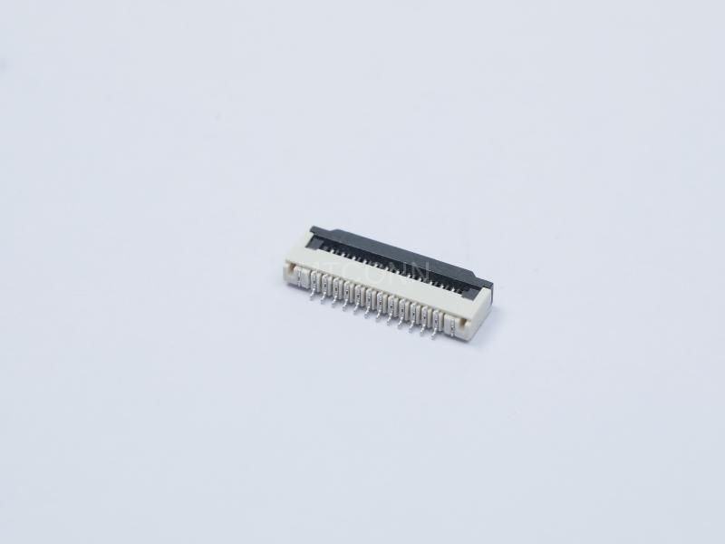 FPC Connector 1.0mm Pitch 15Pin 2.0mm Height Right Angle SMT Upper Contact Slide Type