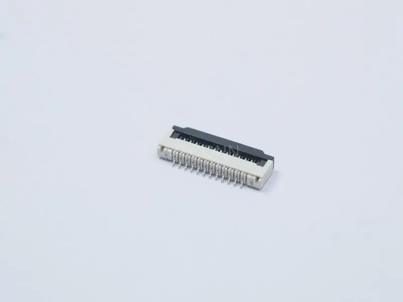 FPC Connector 1.0mm Pitch 15Pin 2.0mm Height Right Angle SMT Upper Contact Slide Type