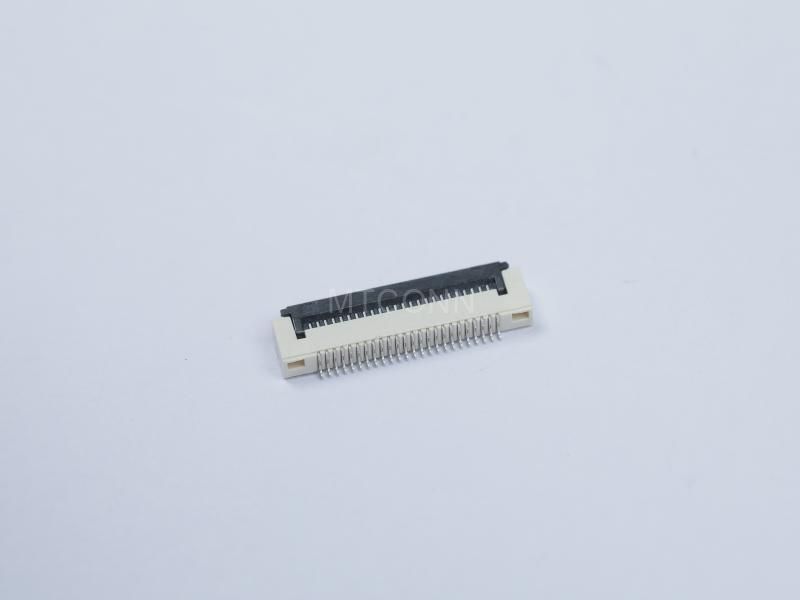FPC Connector 0.5mm Pitch 24Pin 1.53mm Height Right Angle SMT Front Insert Front Lock