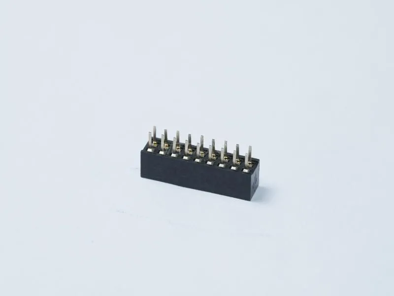 Female Header PH2.0mm Double Row H4.3mm 9*2Pin 180 Degree DIP