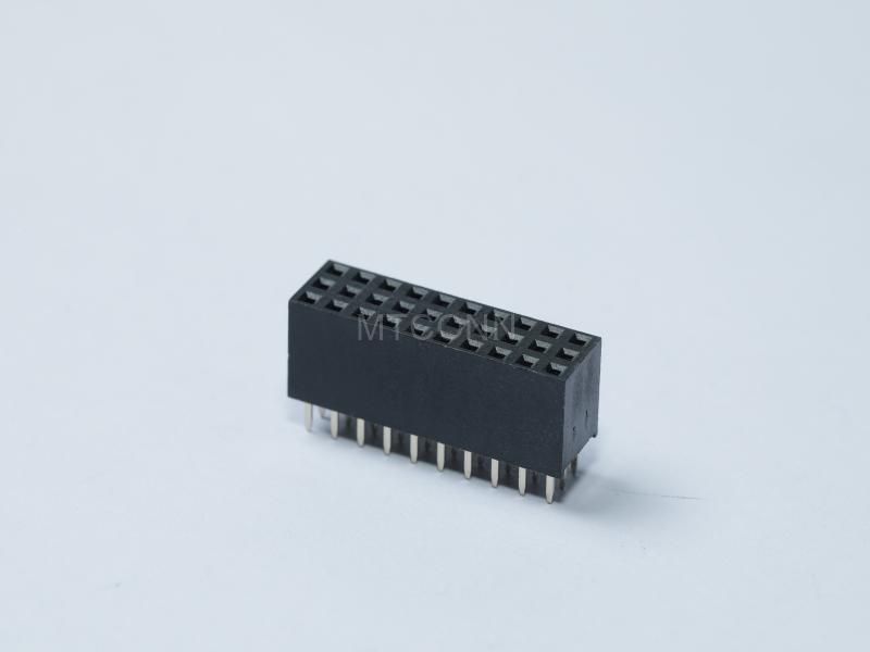 Female Header PH2.54mm Three Row H8.5mm 10*3Pin 180 Degree DIP