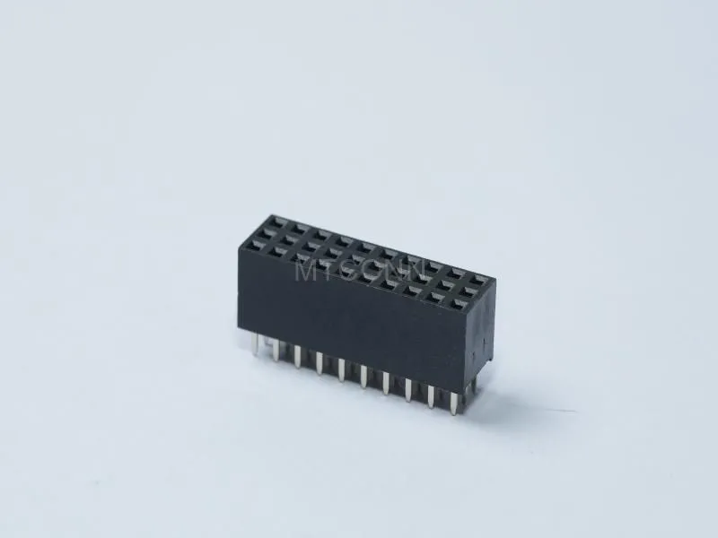 Female Header PH2.54mm Three Row H8.5mm 10*3Pin 180 Degree DIP