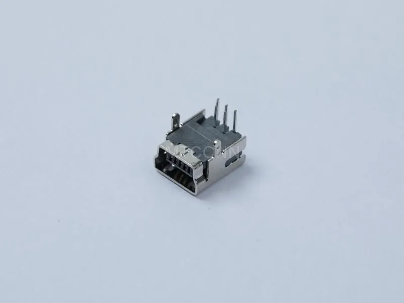 Mini USB Connector 5 Pin 9.2mm Length R/A T/H Type