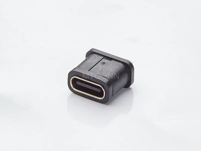 USB Type C Connector 16Pin Vertical T/H 10.2mm Length Waterproof