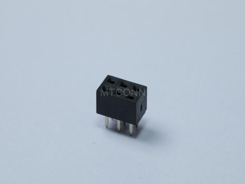 Female Header Double Row PH2.54mm 3*2Pin 180 Degree DIP