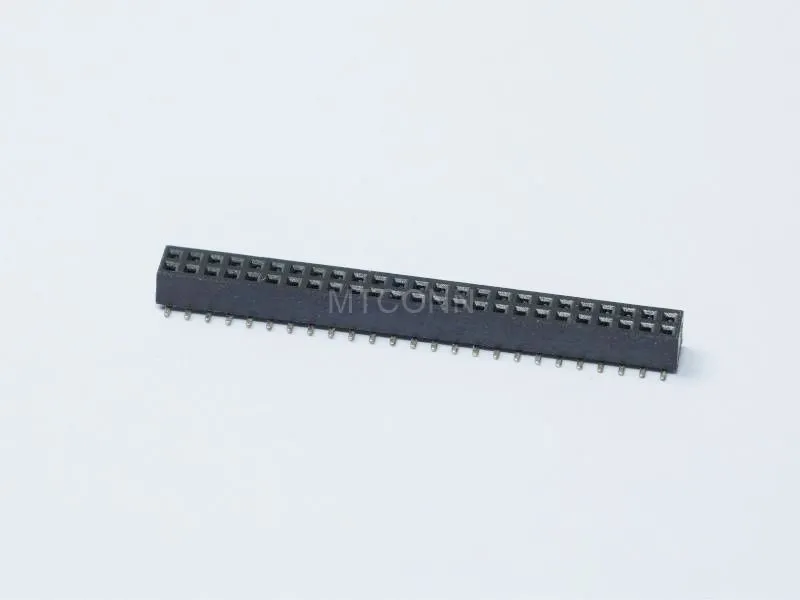 Female Header Dual Row PH1.27mm 2*25Pin Gold Plated 180 Degree SMT