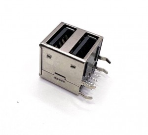 USB2.0 double layer 2*4 pins DIP horizontal
